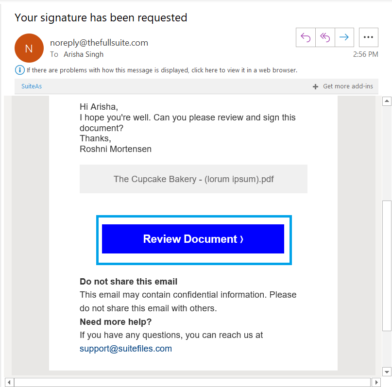 how do i sign a document that's been emailed to me